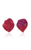 Anabela Chan Fuchsia Rosa Petal Recycled Aluminum Ruby And Topaz Earrings