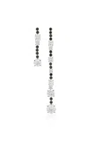 Anabela Chan Garden & Time Morse Code 18k White Gold Diamond Earrings