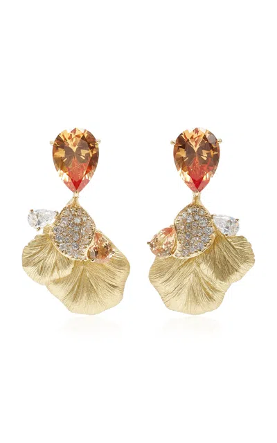 Anabela Chan Golden Oceanis 18k Yellow Gold Sapphire Earrings
