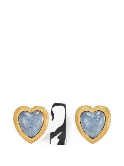 Anabela Chan Heart-shaped Stud Earrings In Gold