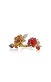 ANABELA CHAN IMPERIAL DELPHINIUM 18K GOLD VERMEIL SAPPHIRE; AMETHYST; AND DIAMOND RING