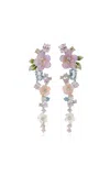 Anabela Chan Lavender Primrose Vine Earrings In Multi