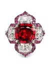 Anabela Chan Lotus Ruby Ring In Pattern