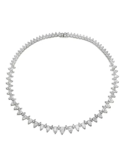 Anabela Chan Love And Tears Eternity Diamond Necklace In Silver