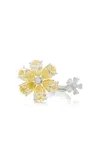 Anabela Chan Marguerite 18k White Gold Daisy Diamond Rings In Yellow