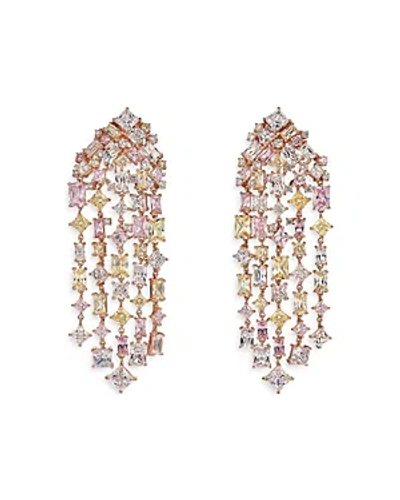 Anabela Chan Mermaid's Tale Multi Simulated Stone Candy Cascade Drop Earrings In Pink
