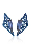 Anabela Chan Midnight Halia 18k White Gold Sapphire Earrings