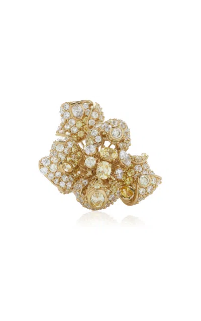 Anabela Chan Mini Bloomingdale 18k Yellow Gold Vermeil Diamond Ring