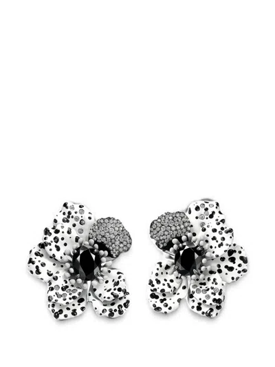 Anabela Chan Monochromatic Poppy Earrings In Black