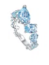Anabela Chan Nova Starburst Aquamarine Ring In Metallic