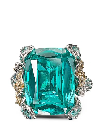 Anabela Chan Ocean Paraiba-tourmaline And Blue-spinel Ring In Silver