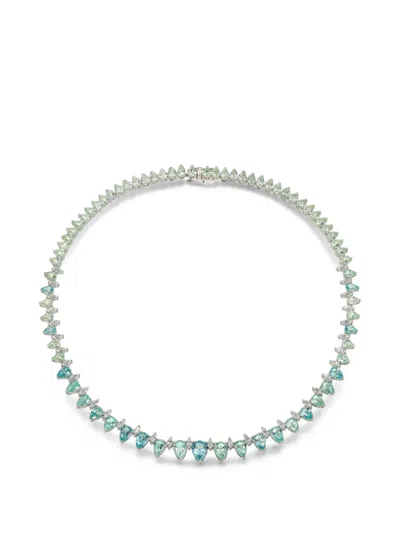 Anabela Chan Ocean Sapphire Infinity Necklace In Silver