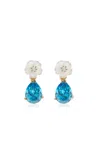 Anabela Chan Orchard 18k Yellow Gold Mother-of-pearl; Spinel Earrings In Multi