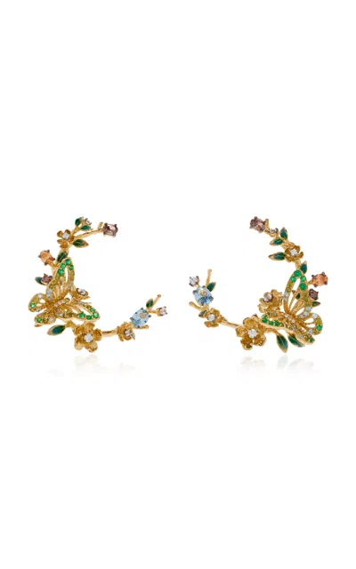 Anabela Chan Orchard Garland 18k Yellow Gold Multi-gem Earrings