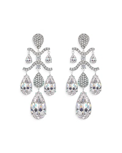 Anabela Chan Palms Simulated Stone Chandelier Drop Earrings In White