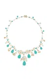 ANABELA CHAN PARADISE 18K YELLOW GOLD VERMEIL TURQUOISE; DIAMOND; MOTHER-OF-PEARL NECKLACE
