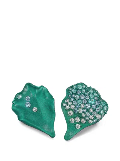 Anabela Chan Paraiba Petal Sculptural-design Earrings In Green
