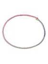 Anabela Chan Petite Magenta Eternity Heart Necklace In Gold