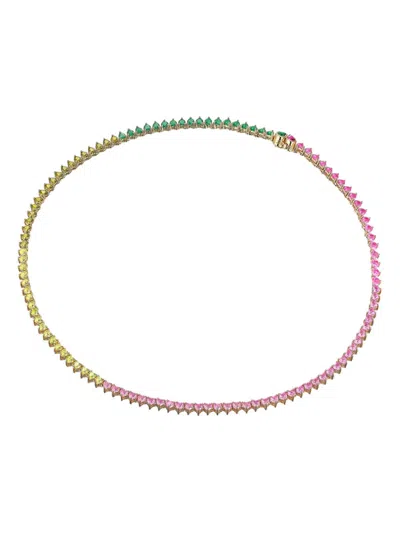 Anabela Chan Petite Peony Eternity Heart Necklace In Gold