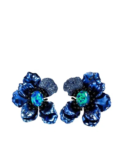 Anabela Chan Poppy Multi-stone Earrings In Blue