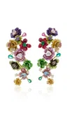 Anabela Chan Rainbow Rose Chandelier 18k Yellow Gold Earrings
