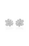 Anabela Chan Rhodium Vermeil Chanterelle Diamond Earrings In Silver