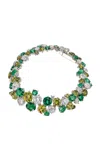 Anabela Chan Rhodium Vermeil Emerald Nectar Bracelet In Brown