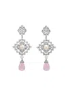Anabela Chan Rhodium Vermeil Pixelise Multi-stone Earrings In Metallic