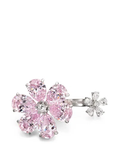 Anabela Chan Women's Diamond Rose Marguerite Daisy Ring In Pink