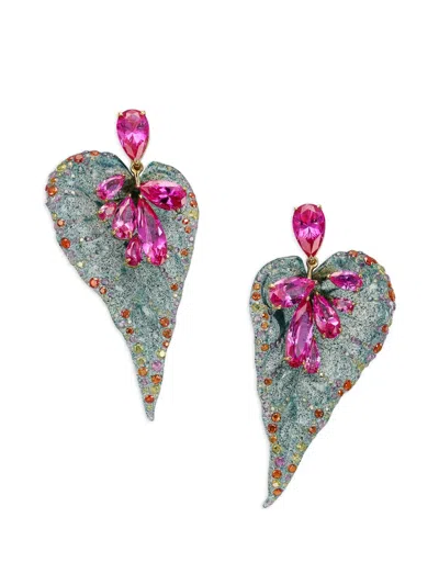 Anabela Chan Spirulina Sapphire Earrings In Blue