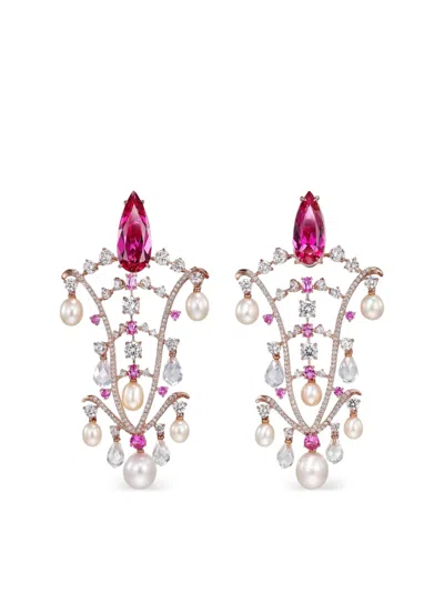 Anabela Chan Supernova Pearl And Diamond Earrings In Gold