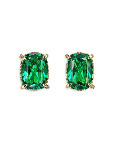 Anabela Chan Supernova Simulated Stone Stud Earrings In Green/gold