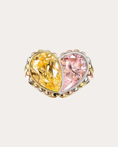 Anabela Chan Women's Candy Heart Ring 18k Gold In Multicolor