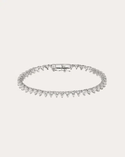 Anabela Chan Women's Diamond & 18k White Gold Eternity Heart Bracelet 18k Gold