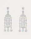 Anabela Chan Women's Diamond & Opal Raindrop Chandelier Earrings In Metallic