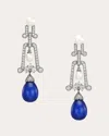 Anabela Chan Women's Diamond & Royal Sapphire Cabochon Moderne Drop Earrings In Multi