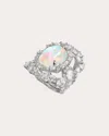 Anabela Chan Women's Diamond & Sky Opal Ocean Ring Trio In White