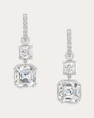 Anabela Chan Women's Diamond Asscher Hoop Earrings In Metallic