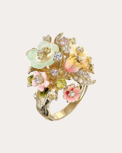 Anabela Chan Women's Diamond Citrus Primrose Bouquet Ring 18k Gold