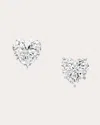 Anabela Chan Women's Diamond Heart Stud Earrings