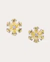Anabela Chan 18kt White Gold Marguerite Daisy Diamond Clip-on Earrings