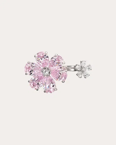 Anabela Chan Women's Diamond Rose Marguerite Daisy Ring In Pink