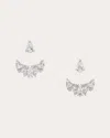Anabela Chan 18kt White Gold Snowflower Twinkle Diamond Earrings