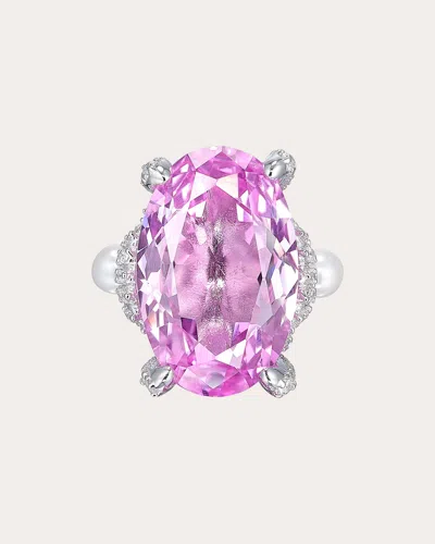 Anabela Chan 18kt White Gold Pink Sapphire Cocktail Ring