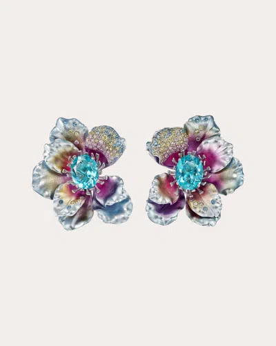 Anabela Chan Women's Pink & Yellow Sapphire Iris Poppy Stud Earrings In Multi