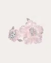 Anabela Chan Rhodium Vermeil Rose Quartz Sakura Ring In Pink