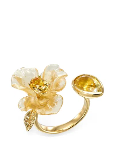 Anabela Chan Yellow Sapphire Petunia Ring In Gold