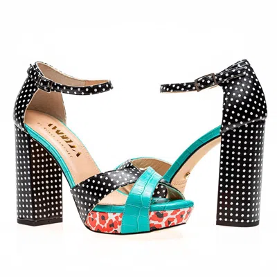 Anabella By Rossy Sanchez Women's Red / Black / Blue Actitud Platforms - Dots In Multi