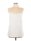 Anaelle Tank Top White Halter Neckline Tops In White
