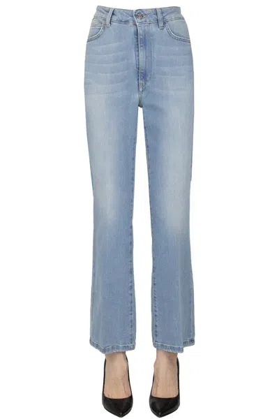 Anaii Cropped Bootcut Jeans In Blue